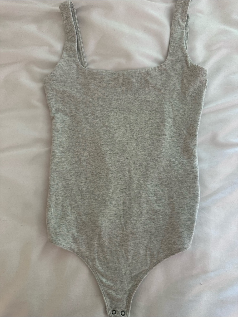 Abercrombie & Fitch Gray Square Neck Bodysuit Tank